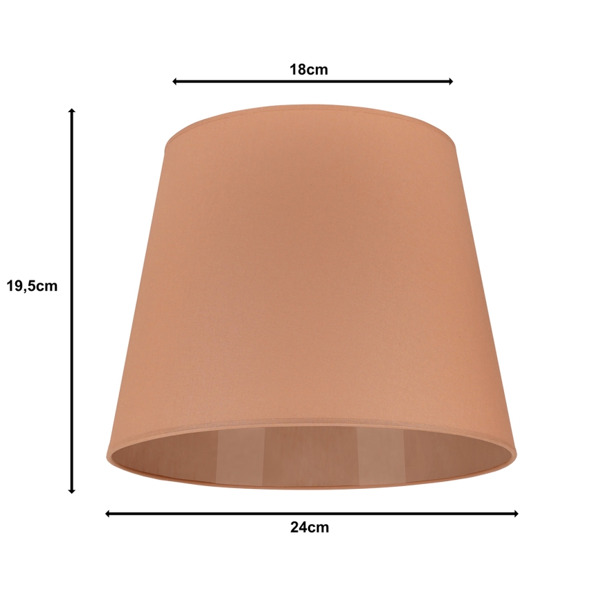 Duolla - Lampenschirm für Tischlampe CLASSIC M E27 Ø 24 cm braun