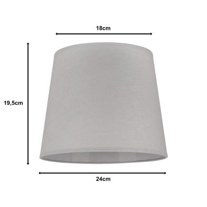 Duolla - Lampenschirm für Tischlampe CLASSIC M E27 Ø 24 cm grau