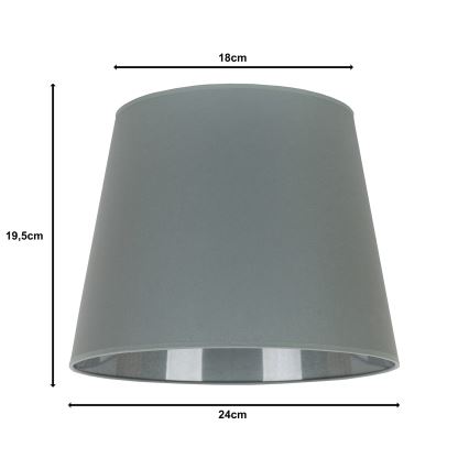 Duolla - Lampenschirm für Tischlampe CLASSIC M E27 Ø 24 cm grau