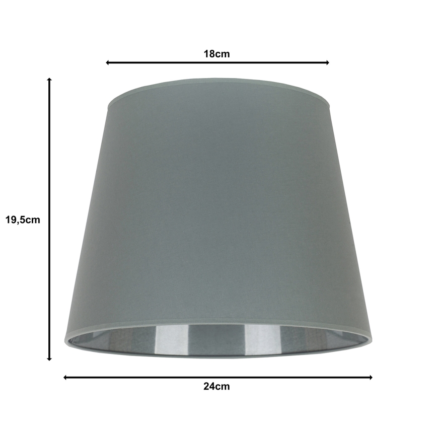 Duolla - Lampenschirm für Tischlampe CLASSIC M E27 Ø 24 cm grau