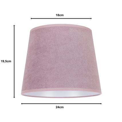 Duolla - Lampenschirm für Tischlampe CLASSIC M E27 Ø 24 cm rosa