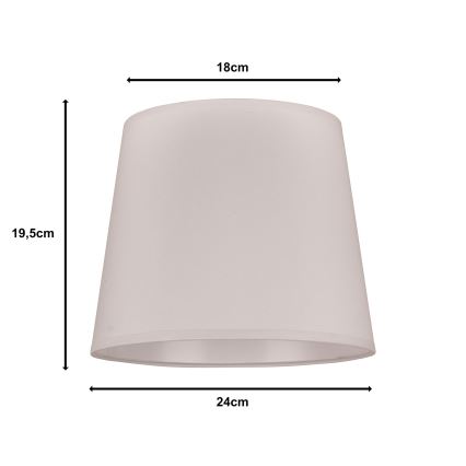Duolla - Lampenschirm für Tischlampe CLASSIC M E27 Ø 24 cm weiß