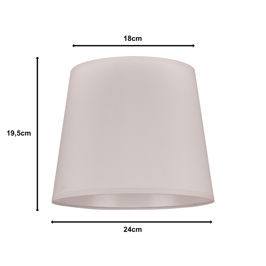 Duolla - Lampenschirm für Tischlampe CLASSIC M E27 Ø 24 cm weiß