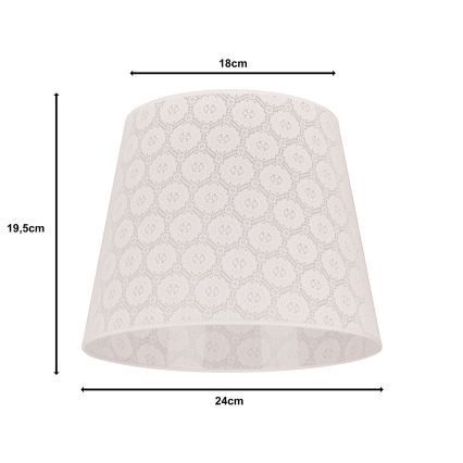 Duolla - Lampenschirm für Tischlampe CLASSIC M E27 Ø 24 cm weiß