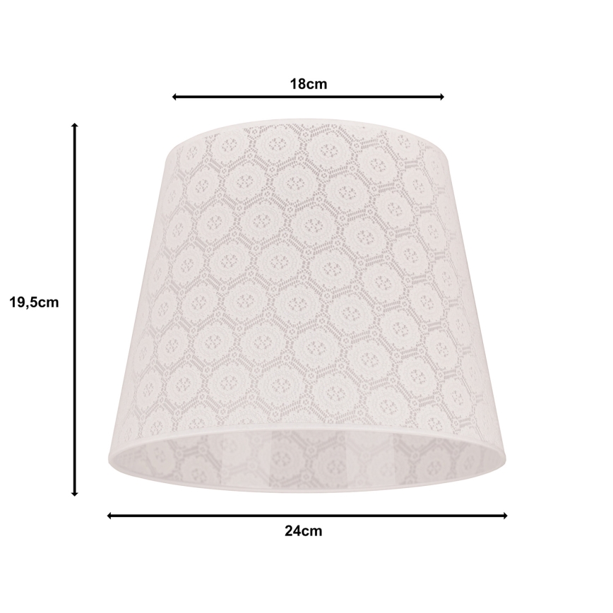 Duolla - Lampenschirm für Tischlampe CLASSIC M E27 Ø 24 cm weiß