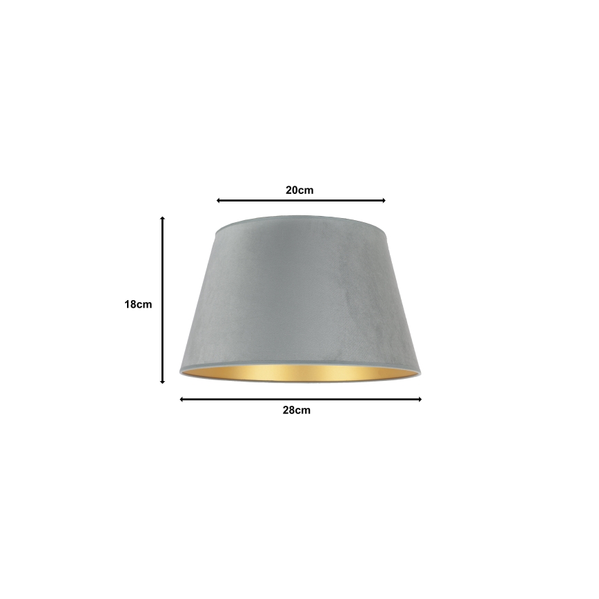 Duolla - Lampenschirm für Tischlampe CONE M E27 Ø 28 cm grau