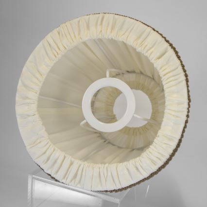 Duolla - Lampenschirm für Tisch- und Stehlampe E27 Ø 18,5 cm creme/braun