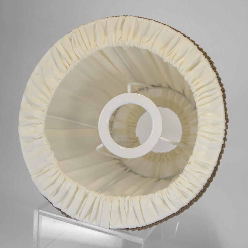 Duolla - Lampenschirm für Tisch- und Stehlampe E27 Ø 18,5 cm creme/braun