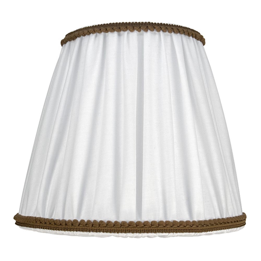Duolla - Lampenschirm für Tisch- und Stehlampe E27 Ø 18,5 cm Weiß/Braun