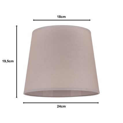 Duolla - Lampenschirm für Tischleuchte CLASSIC M E27 d 24 cm grau