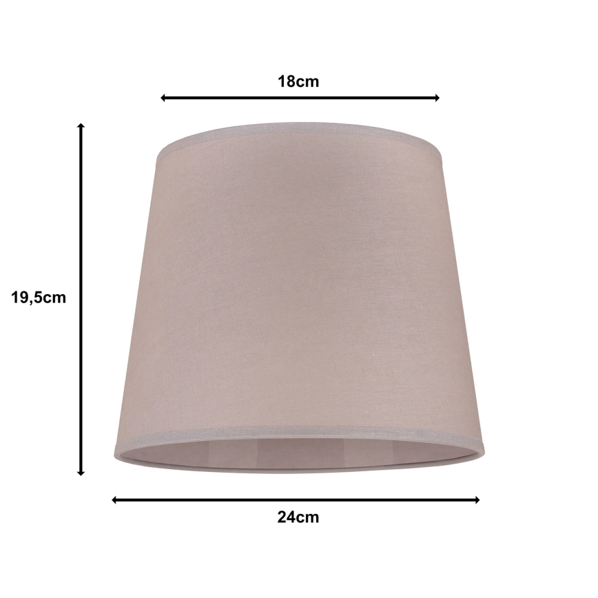 Duolla - Lampenschirm für Tischleuchte CLASSIC M E27 d 24 cm grau