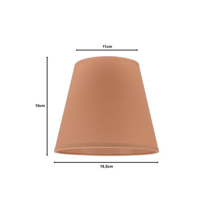 Duolla - Lampenschirm für Tischlampe SOFIA XS E14 Ø 18,5 cm braun