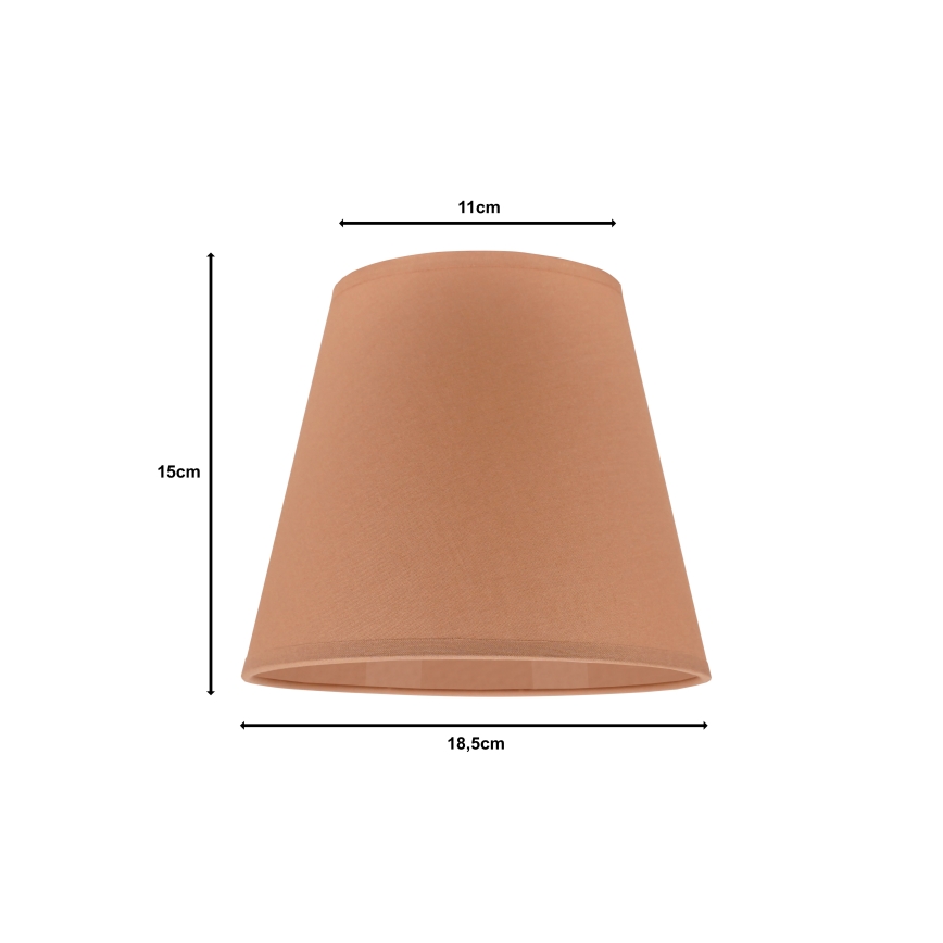 Duolla - Lampenschirm für Tischlampe SOFIA XS E14 Ø 18,5 cm braun