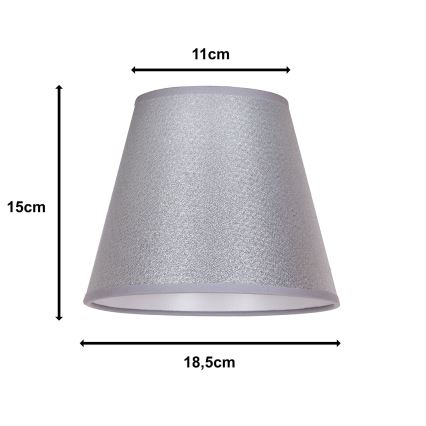 Duolla - Lampenschirm für Tischlampe SOFIA XS E14 Ø 18,5 cm Silber