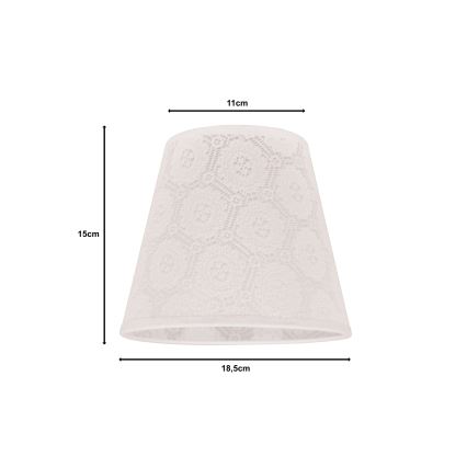 Duolla - Lampenschirm für Tischlampe SOFIA XS E14 Ø 18,5 cm Weiß