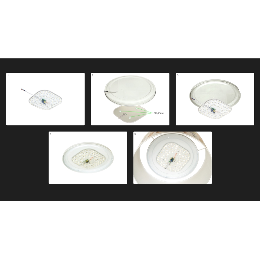 Duolla - LED Deckenleuchte CORTINA LED/26W/230V Ø 30 cm 4000K grau