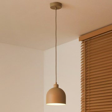 Duolla - Pendelleuchte an Kabel IRONLINE 1xE27/15W/230V Ø 17 cm, Beige
