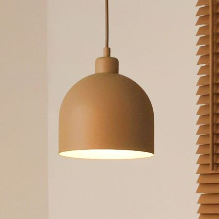 Duolla - Pendelleuchte an Kabel IRONLINE 1xE27/15W/230V Ø 17 cm, Beige