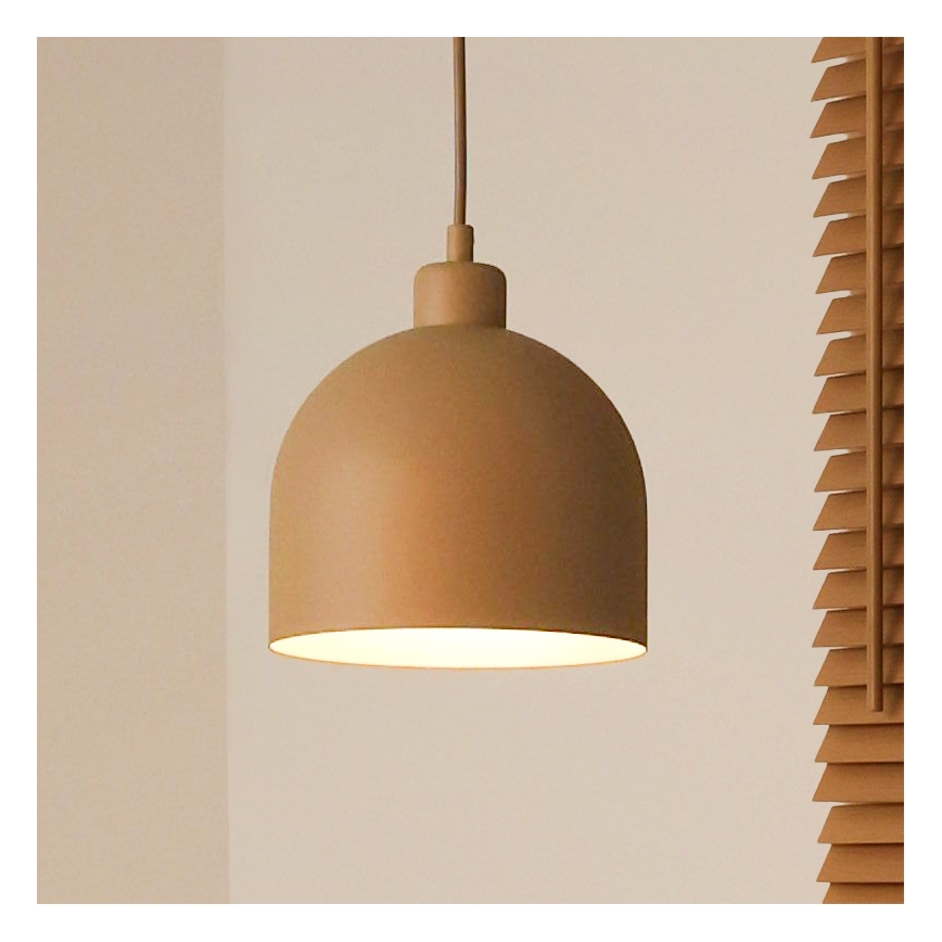 Duolla - Pendelleuchte an Kabel IRONLINE 1xE27/15W/230V Ø 17 cm, Beige