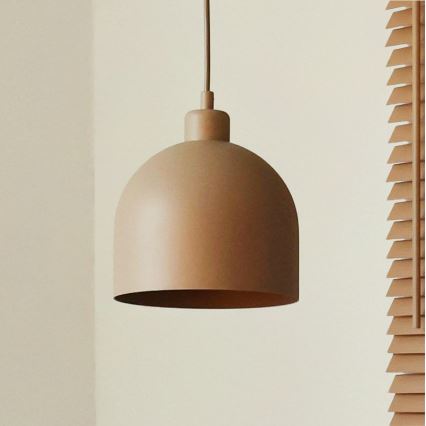 Duolla - Pendelleuchte an Kabel IRONLINE 1xE27/15W/230V Ø 17 cm, Beige