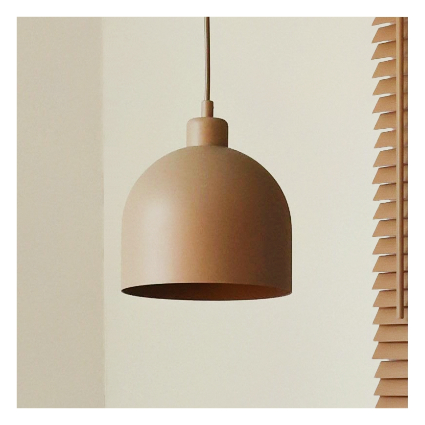 Duolla - Pendelleuchte an Kabel IRONLINE 1xE27/15W/230V Ø 17 cm, Beige