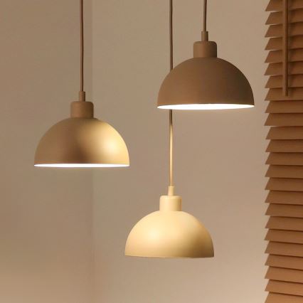 Duolla - Pendelleuchte an Kabel IRONLINE 3xE27/15W/230V béžová