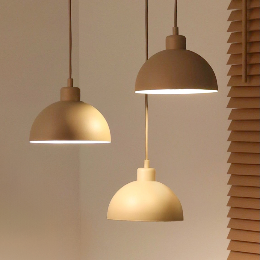 Duolla - Pendelleuchte an Kabel IRONLINE 3xE27/15W/230V béžová