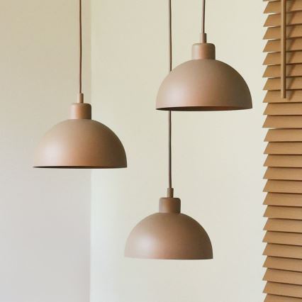 Duolla - Pendelleuchte an Kabel IRONLINE 3xE27/15W/230V béžová