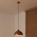 Duolla – Pendelleuchte mit Kabel IRONLINE, 1x E27/15W/230V, Ø 27 cm, Kupfer/Schwarz