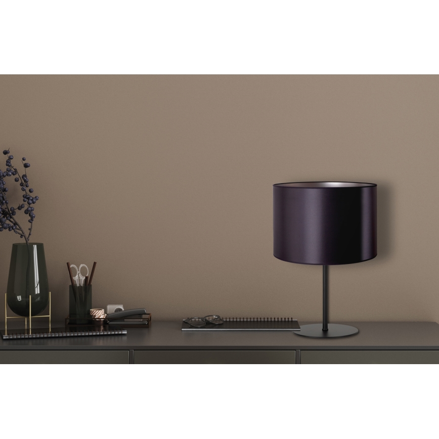 Duolla - Tischleuchte CANNES 1xE14/15W/230V d 20 cm schwarz/silbern
