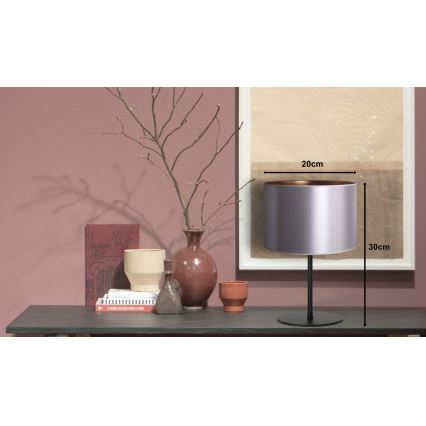 Duolla - Tischleuchte CANNES 1xE14/15W/230V d 20 cm silbern/kupfern/schwarz