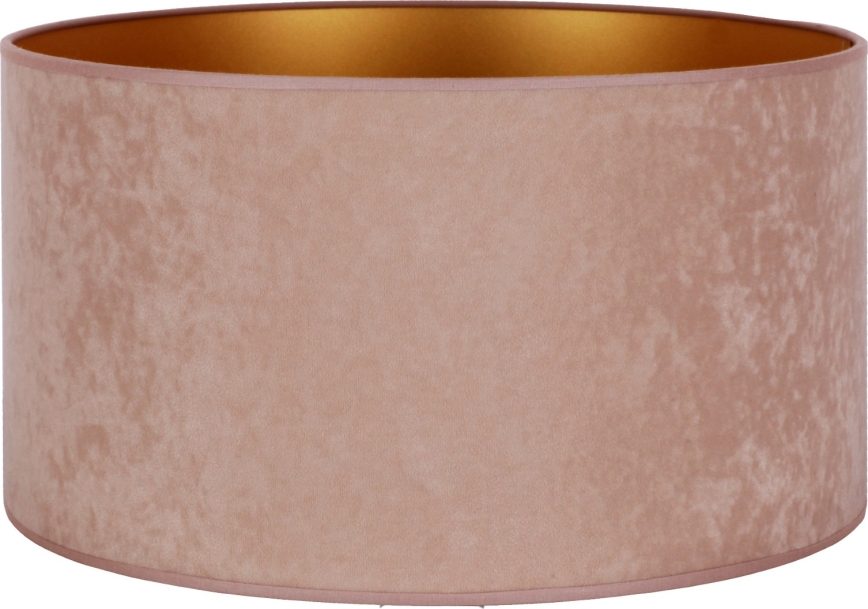 Duolla - Universeller Lampenschirm VELVET E27 Ø 35 cm rosa/gold