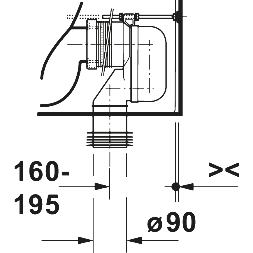 Duravit 20600900002 - Kombi-WC D-CODE Keramik/glänzend weiß