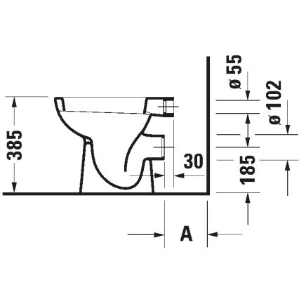 Duravit 21080900002 - Stand-WC D-CODE Keramik/hochglanzweiß