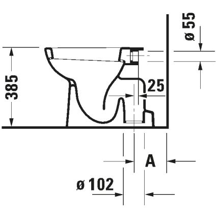 Duravit 21100100002 - Stand-WC D-CODE Keramik/glänzendes Weiß