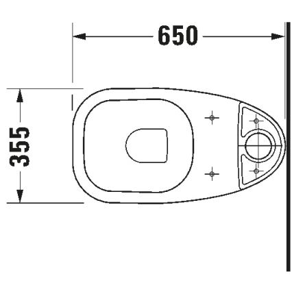 Duravit 21110100002 - Kombi-WC D-CODE Keramik / Hochglanzweiß