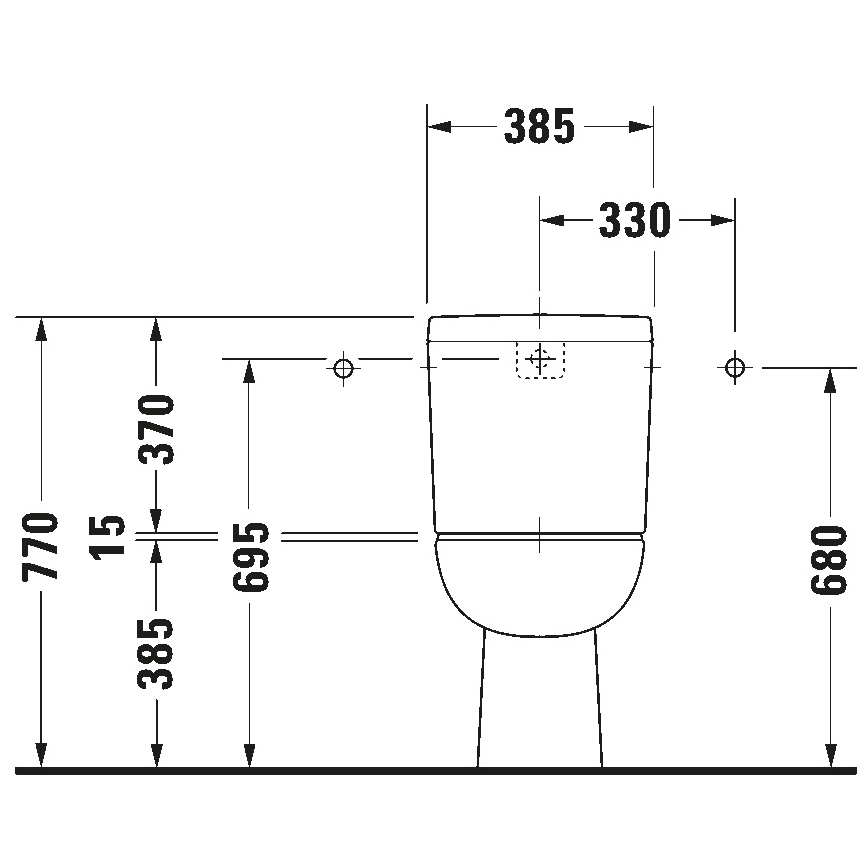 Duravit 21110100002 - Kombi-WC D-CODE Keramik / Hochglanzweiß