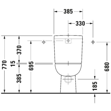 Duravit 21110900002 - Kombi-WC D-CODE, Keramik, Hochglanzweiß