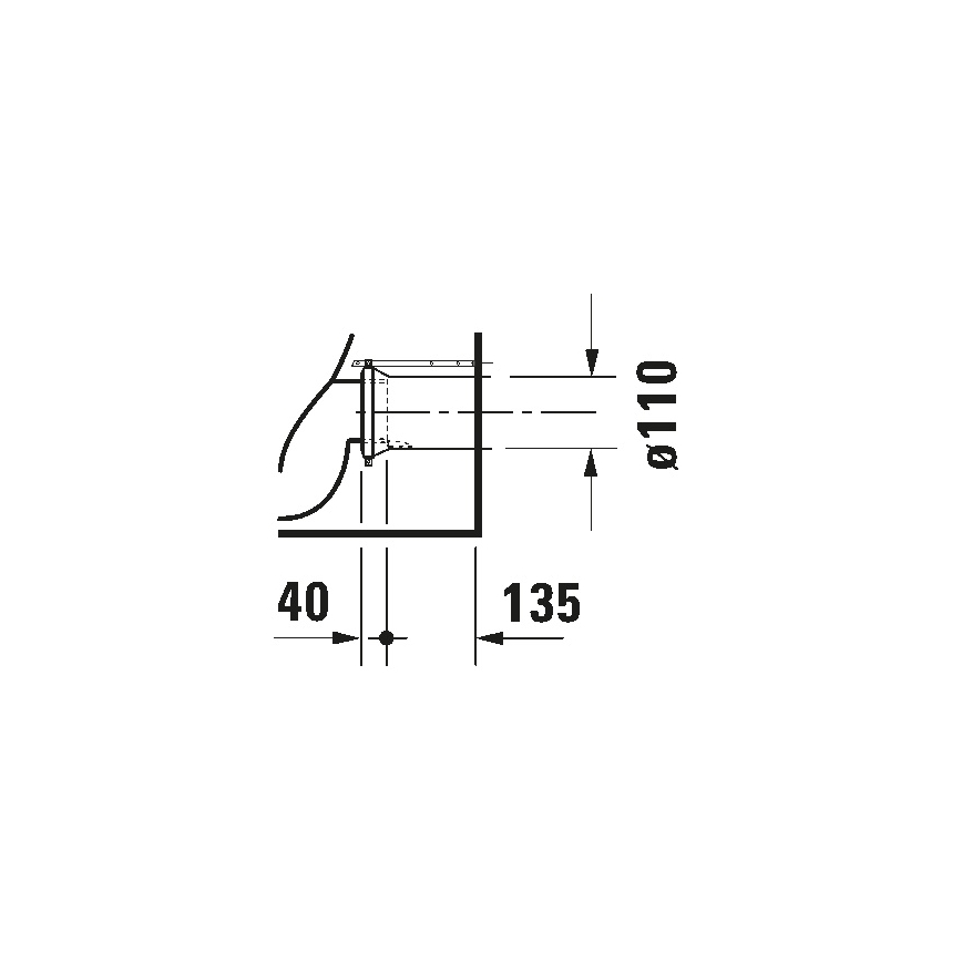 Duravit 21150900002 - Stand-WC D-CODE Keramik/glänzend weiß