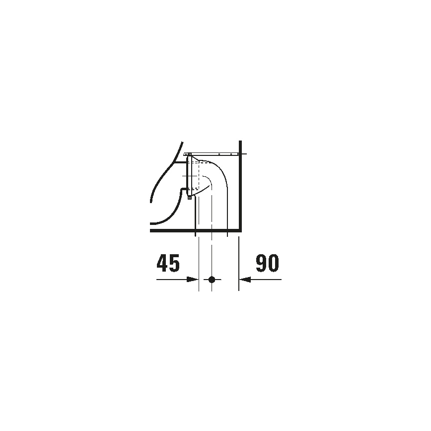 Duravit 21150900002 - Stand-WC D-CODE Keramik/glänzend weiß