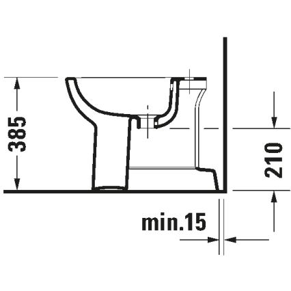 Duravit 22371000002 - Standbidet D-CODE 35,5x52,5 cm Keramik/hochglänzend weiß