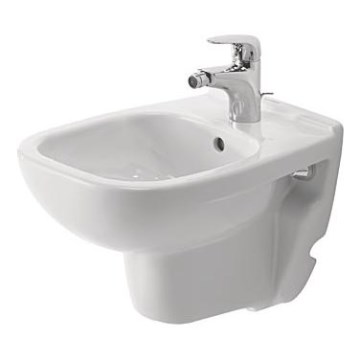 Duravit 22371500002 - Wandhängendes Bidet D-CODE, Keramik, Hochglanzweiß
