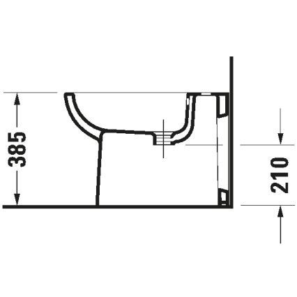 Duravit 22411000002 - Stand-Bidet D-CODE 35,5x52,5 cm Keramik/glänzend weiß