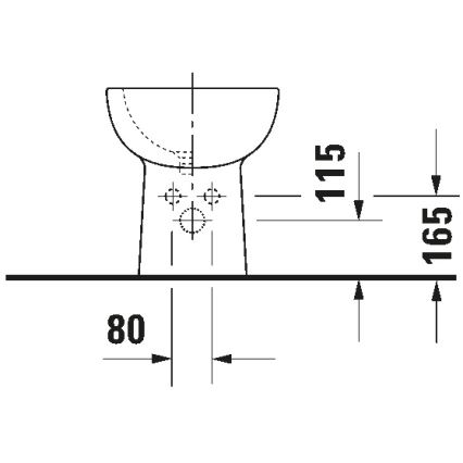 Duravit 22411000002 - Stand-Bidet D-CODE 35,5x52,5 cm Keramik/glänzend weiß