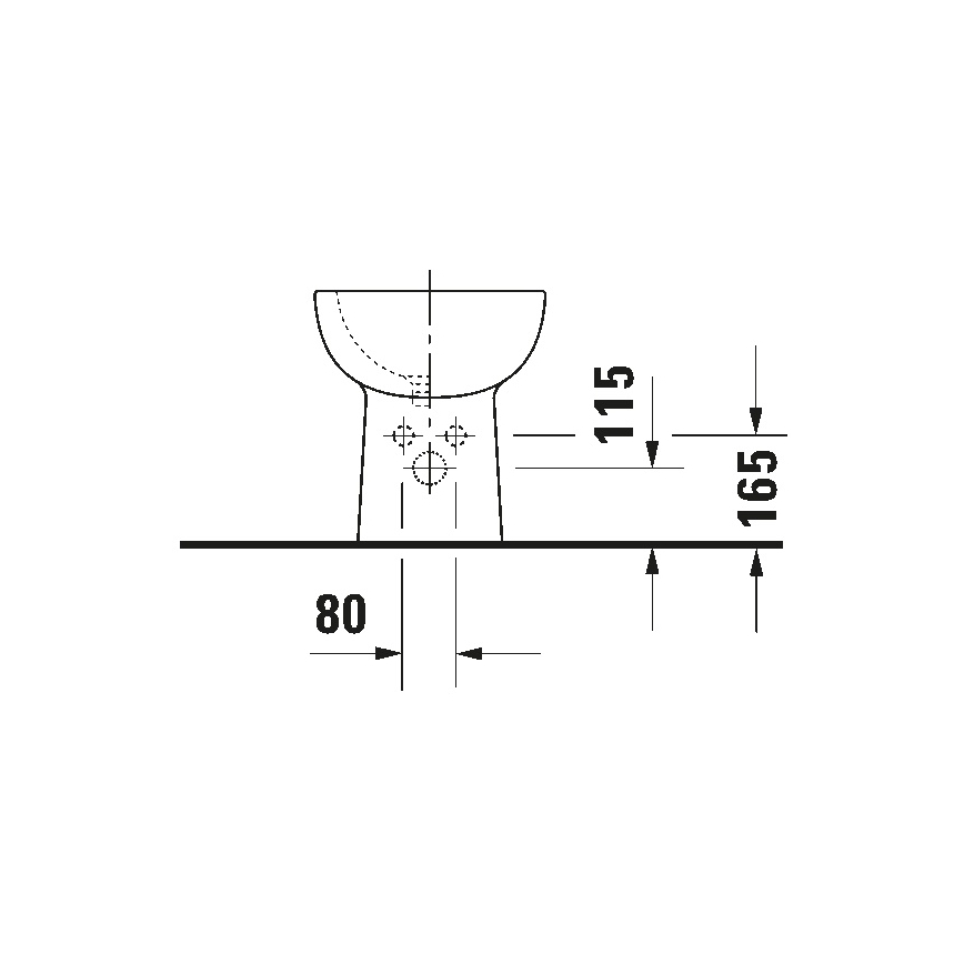 Duravit 22411000002 - Stand-Bidet D-CODE 35,5x52,5 cm Keramik/glänzend weiß