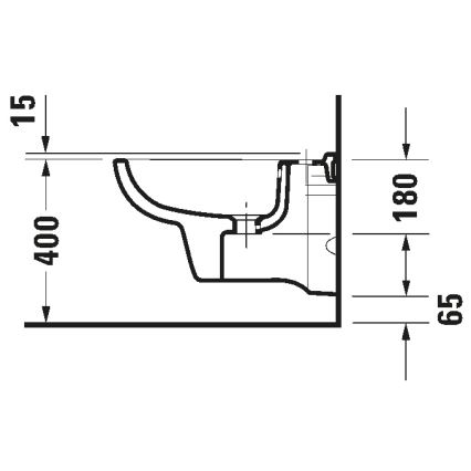 Duravit 22571500002 - Wandhängendes Bidet D-CODE Keramik/glänzend weiß