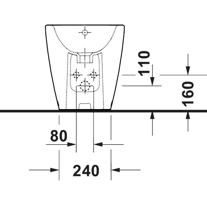 Duravit 2294100000 - Stand-Bidet D-NEO Keramik/glänzend weiß
