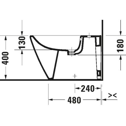 Duravit 2294100000 - Stand-Bidet D-NEO Keramik/glänzend weiß