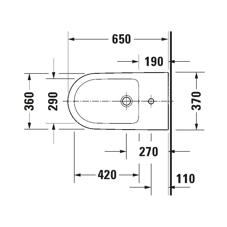 Duravit 2294100000 - Stand-Bidet D-NEO Keramik/glänzend weiß