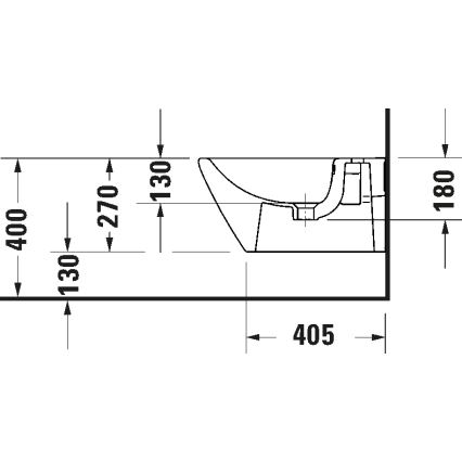 Duravit 2294150000 - Wandhängendes Bidet D-NEO, Keramik / glänzend weiß